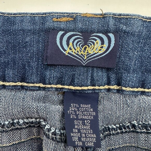 Angels Bootcut Women's size 12 Dark Wash Blue Denim Jeans - Picture 3 of 4
